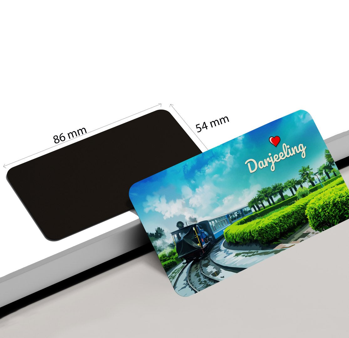 dhcrafts Rectangular Fridge Magnet Multicolor Darjeeling D1 Design Pack of 1 (8.6cm x 5.4cm)
